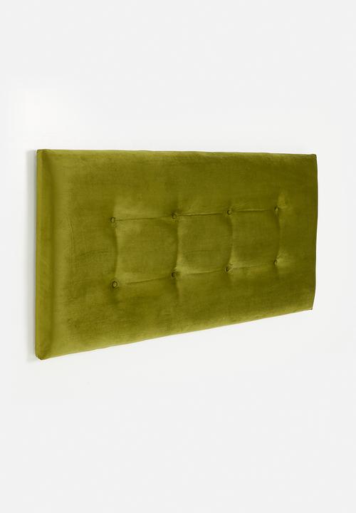Sixth Floor - Lisbon velvet headboard - moss