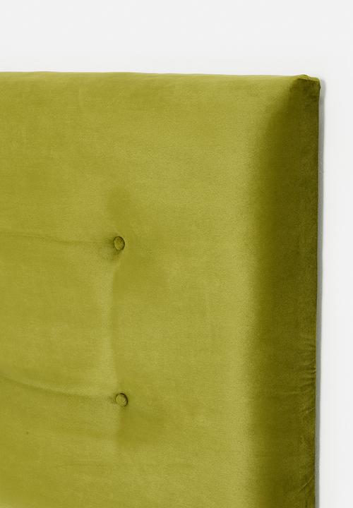 Sixth Floor - Lisbon velvet headboard - moss