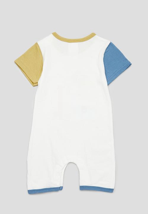 Pop Candy - Baby printed romper - white