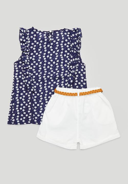 Pop Candy - Top and short set - blue floral