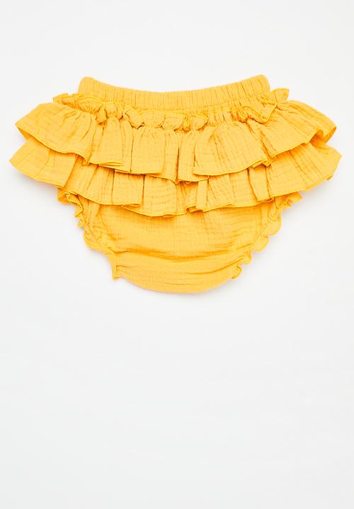 Pop Candy - Baby girls frilled bloomer - rust