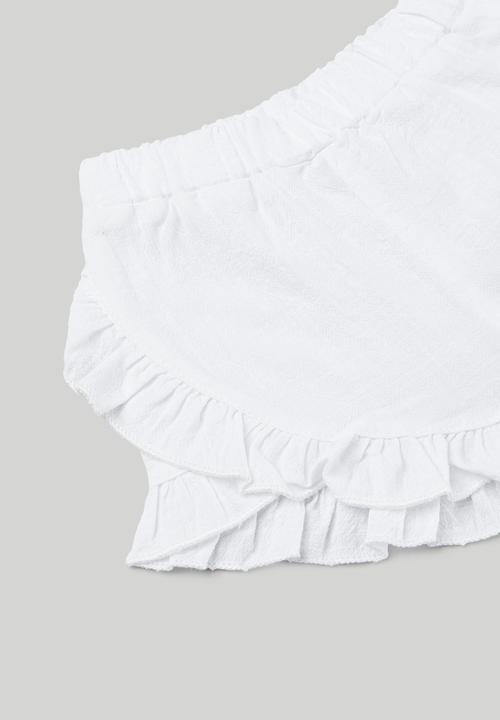 Pop Candy - Frilled shorts - white