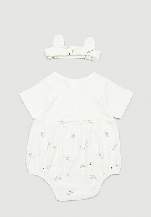 Pop Candy - Romper and headband set - white 