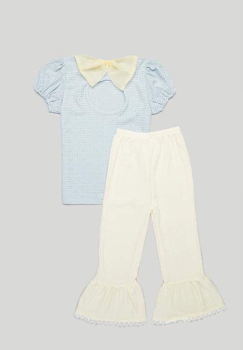 Pop Candy - Bow décor top & pants set - multi