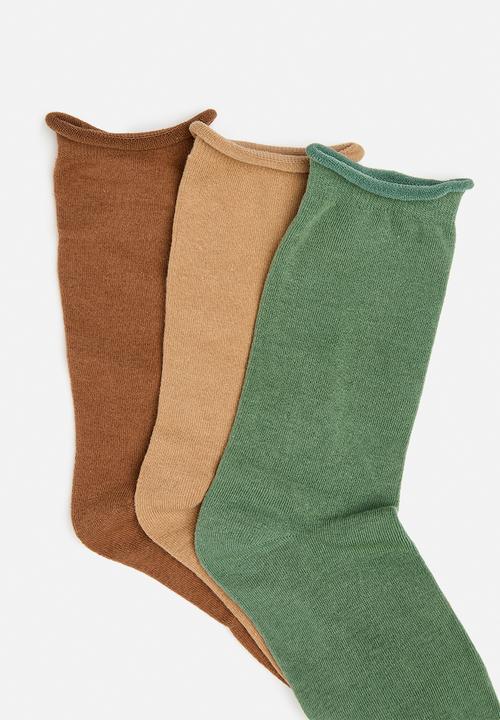 Tessa Design - Fold over 3 pack socks - multi 