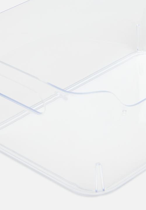 Excellent Houseware - Handled perspex organiser - clear
