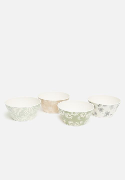 Excellent Houseware - Topaz outdoor bowl set of 4 -multi