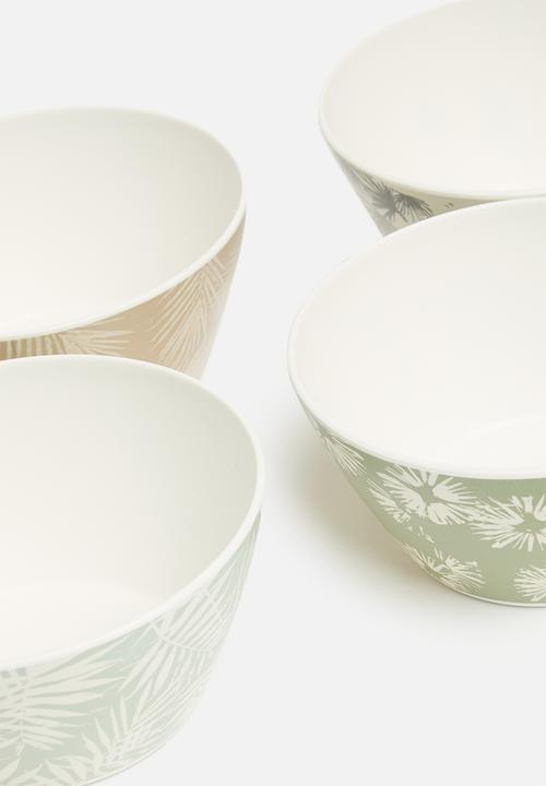 Excellent Houseware - Topaz outdoor bowl set of 4 -multi