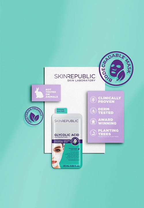 Skin Republic - Glycolic Acid Oxygenating Face Sheet Mask