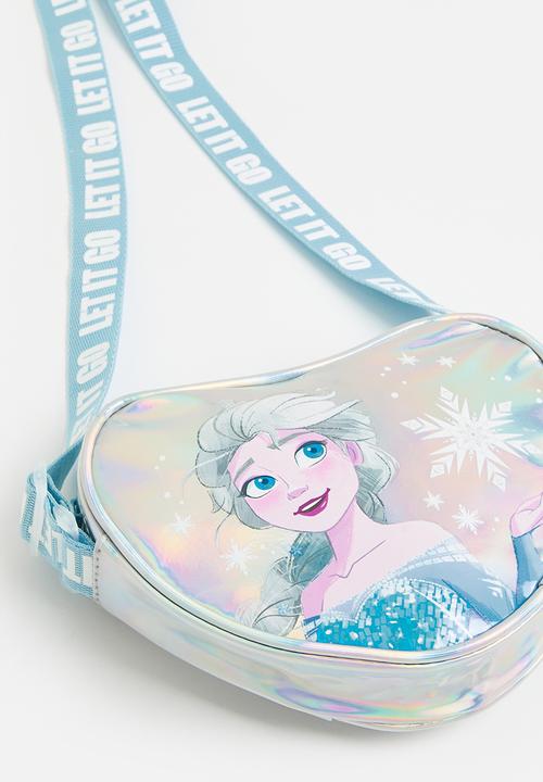 Pop Candy - Frozen elsa holographic heart sling bag - silver