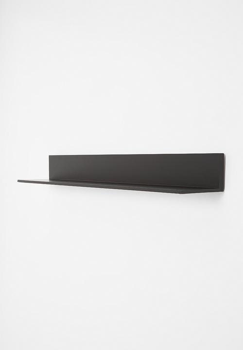 Sixth Floor - Serena L'shape floating shelf  - black
