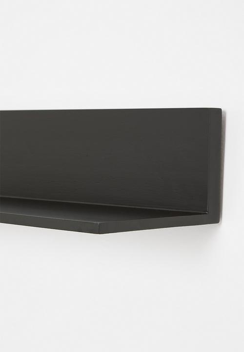 Sixth Floor - Serena L'shape floating shelf  - black