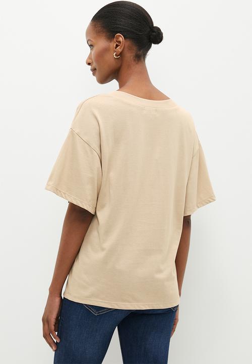 edit - Oversized relaxed t-shirt - stone