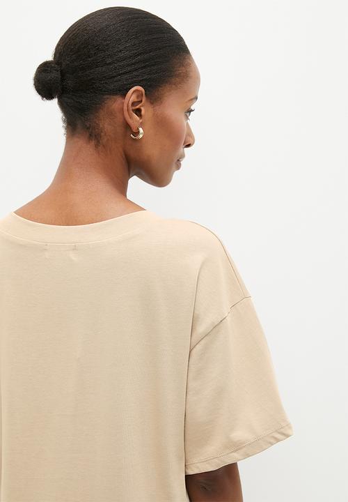 edit - Oversized relaxed t-shirt - stone