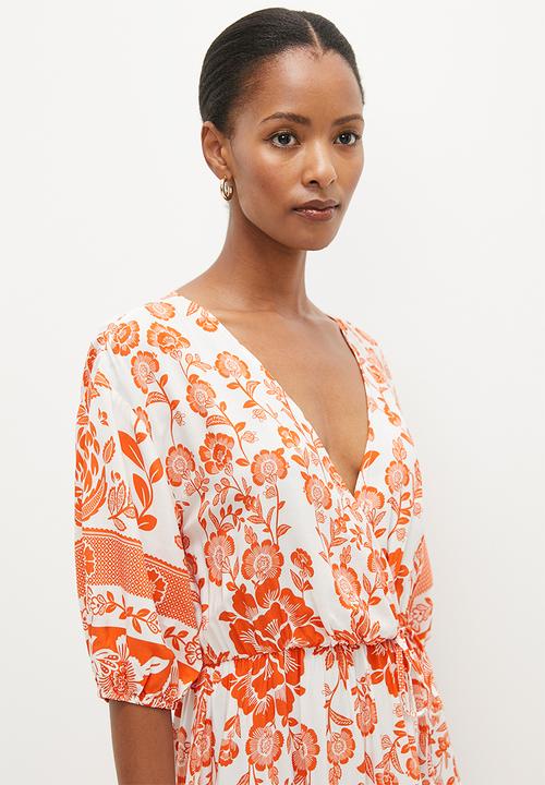 edit - Boho midi dress - delicate pineapple orange
