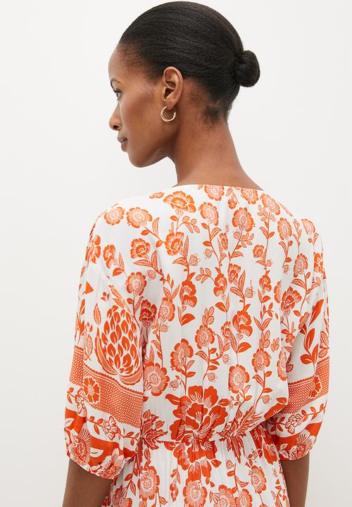 edit - Boho midi dress - delicate pineapple orange