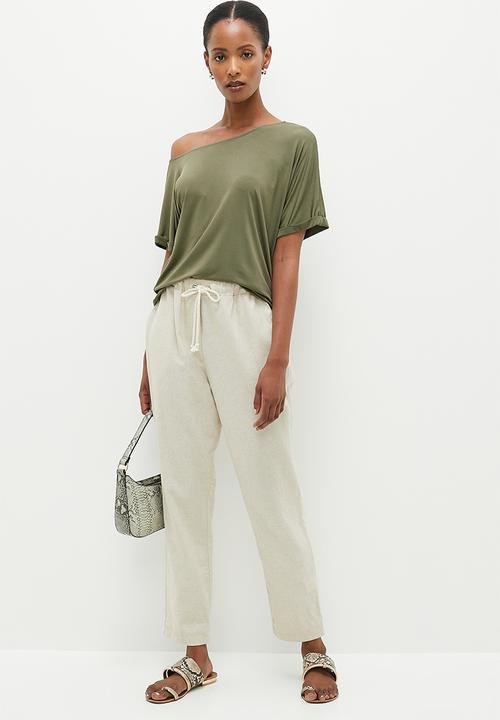 edit - Asymmetrical T-shirt - khaki