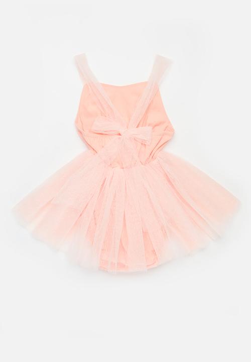 Pop Candy - Bowknot romper dress - pink