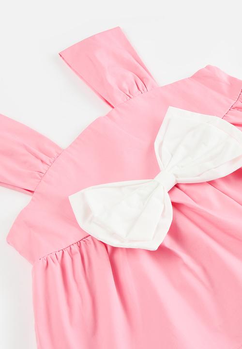 Pop Candy - Top with bow detail and short set - pink