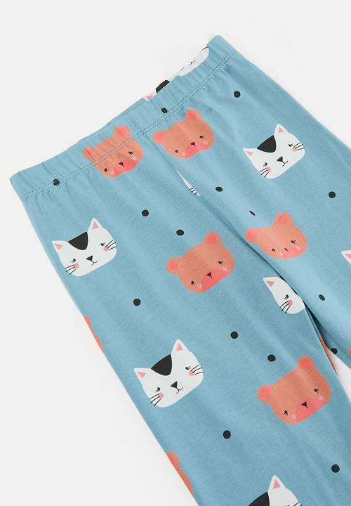 Pop Candy - Printed top and legging set - blue