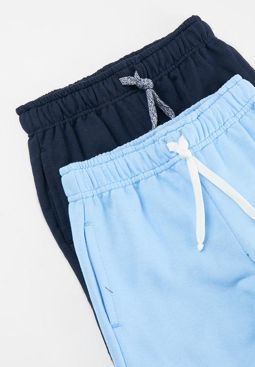 Pop Candy - 2 Pack joggers - navy and sky blue
