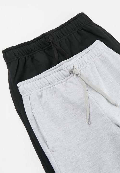 Pop Candy - 2 Pack joggers - black and grey