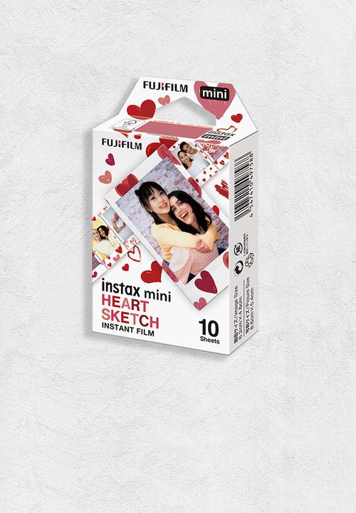Fujifilm - Instax Film mini PAT 1 pack - heart sketch 