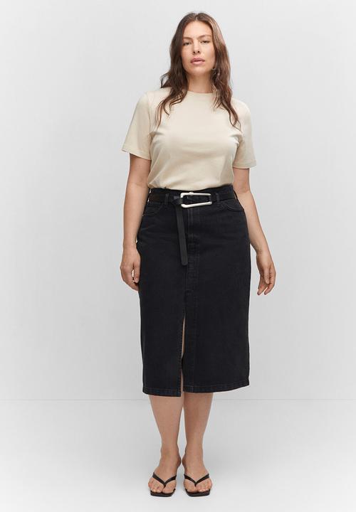 MANGO - Plus Skirt Soleil - Open - Grey