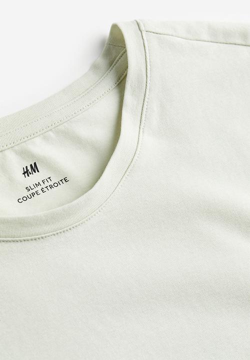 H&M - Slim fit round-necked t-shirt - green