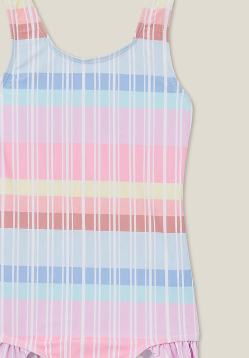 Cotton On - Remi one piece - vanilla/rainbow pastel