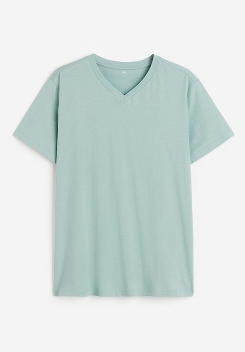 H&M - Regular fit V-neck T-shirt - turquoise