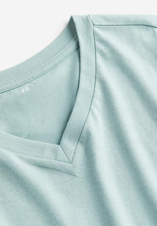 H&M - Regular fit V-neck T-shirt - turquoise