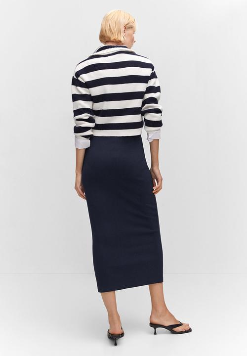 MANGO - Skirt Basila - Navy