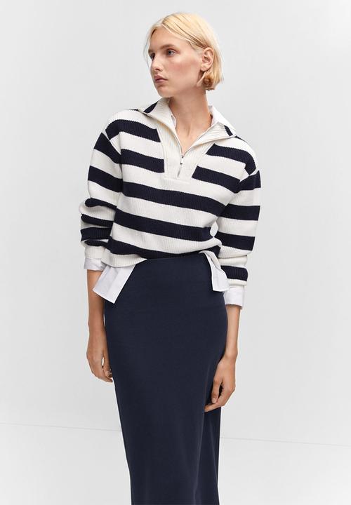 MANGO - Skirt Basila - Navy