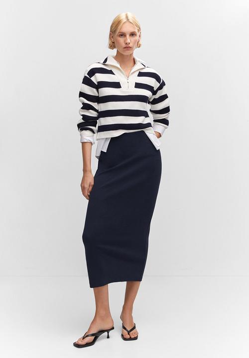 MANGO - Skirt Basila - Navy