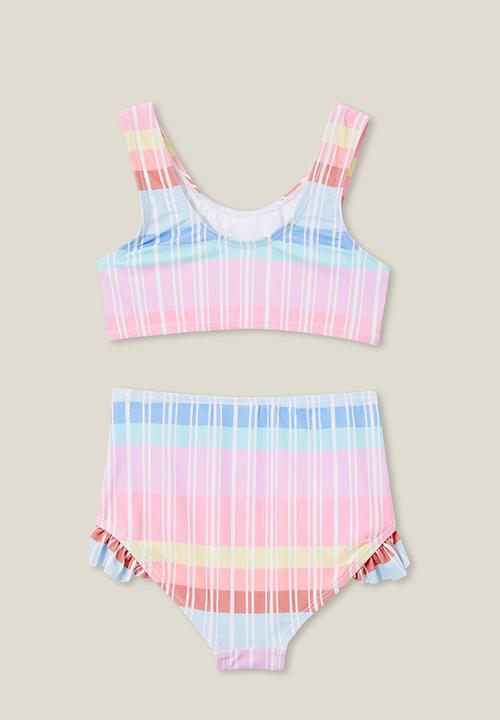 Cotton On - Lara bikini - vanilla/rainbow pastel