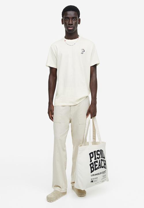 H&M - Regular fit T-shirt - cream 