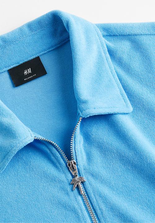 H&M - Relaxed fit terry polo shirt - blue