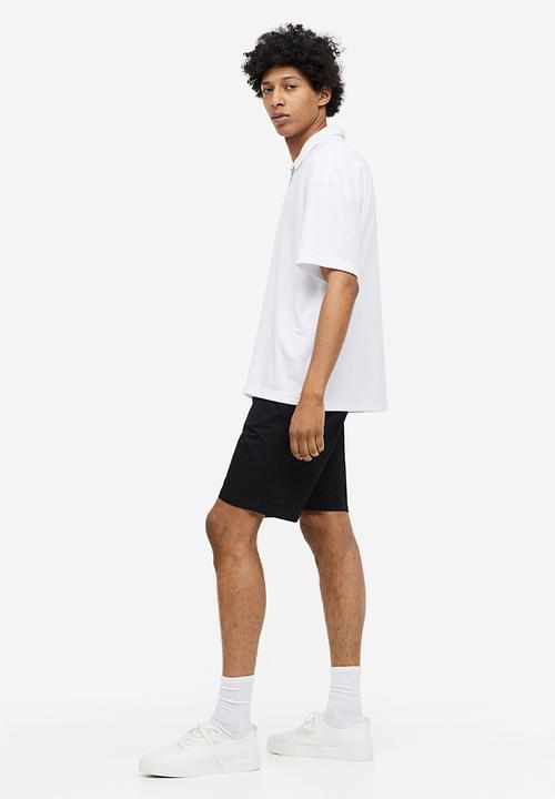H&M - Relaxed fit terry polo shirt - white