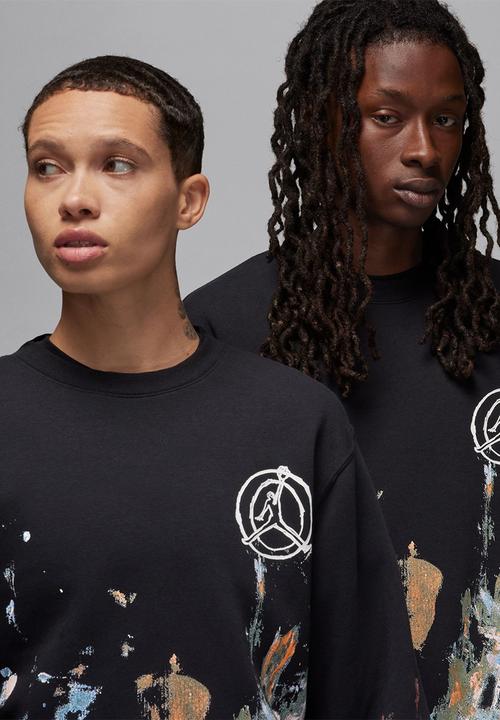 Nike - Jordan flt artst flc crew sweatshirt - black