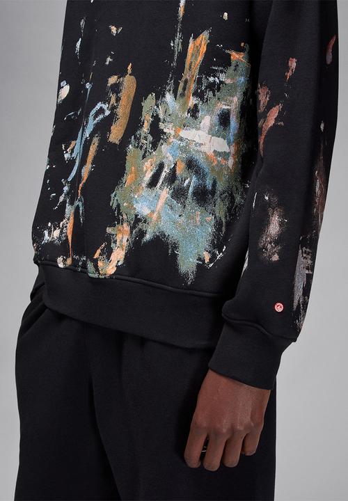 Nike - Jordan flt artst flc crew sweatshirt - black