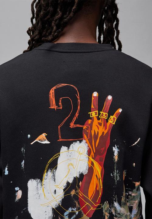 Nike - Jordan flt artst flc crew sweatshirt - black