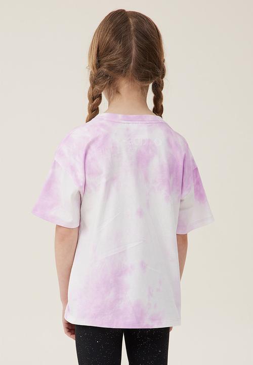 Cotton On - License drop shoulder short sleeve tee - lcn mat barbie unicorn/pale violet