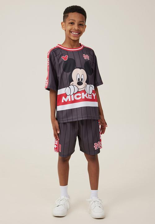 Cotton On - License soccer short - lcn dis rabbit grey stripe 10/mickey