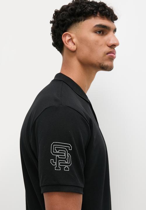STYLE REPUBLIC - Sbu Logo Print Golfer - Steel Black