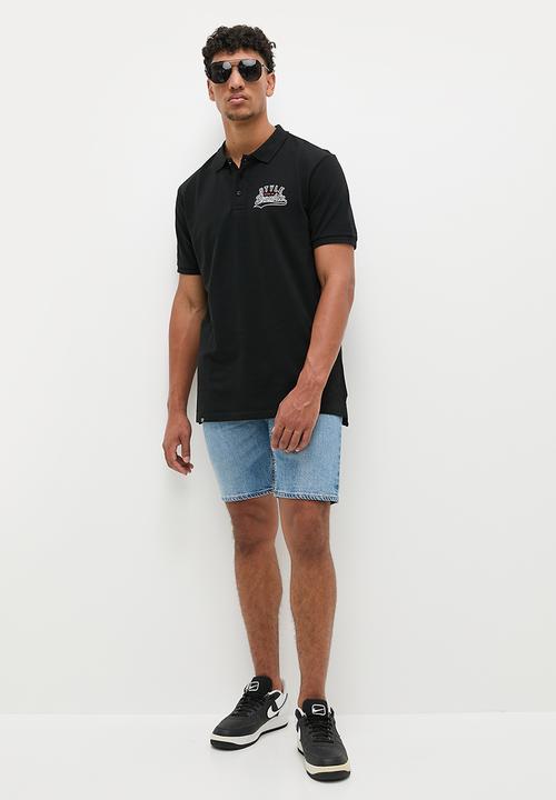 STYLE REPUBLIC - Sbu Logo Print Golfer - Steel Black