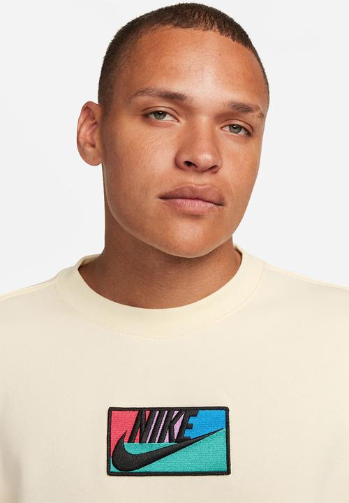 Nike - M nk club+ bb crew patch gx - cream 