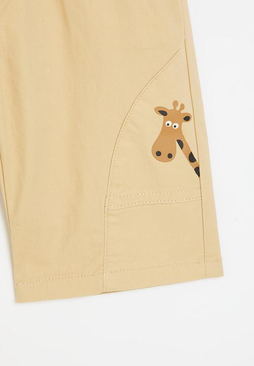 Pop Candy - Elastic waist shorts - khaki