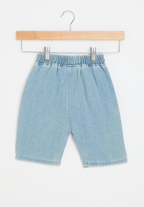 Pop Candy - Printed denim shorts - light blue