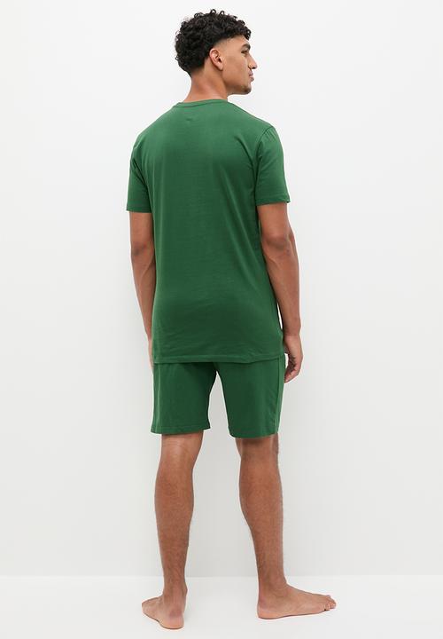 STYLE REPUBLIC - Logo tee & short lounge set - green